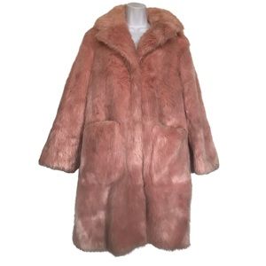 Pink Faux Fur Coat -SZ 4